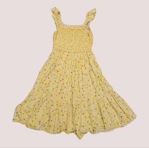 Kate Spade New York Fleurette Toss Voile Smocked Yellow Dress